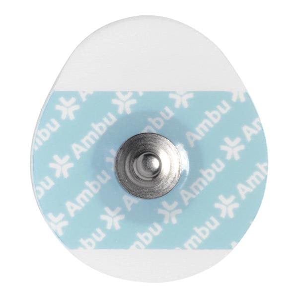 Produktbild - 58505 - EKG-elektrod för korttid väv med flik och fast gel 40x36mm löspackad