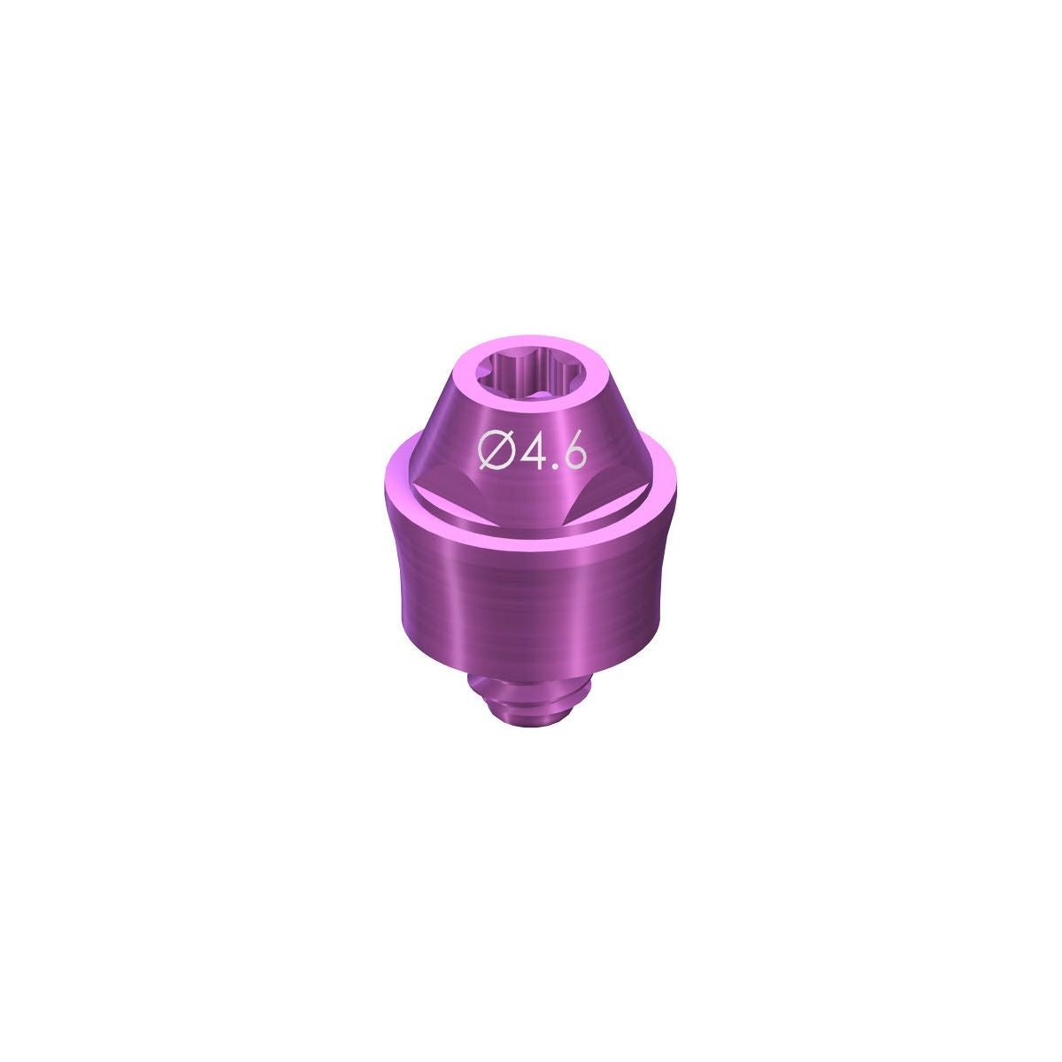 Produktbild 1 - CH-SRA-2.5 - Skruvretinerad distans Zygomaimplantat externt hexagon 0° 4,0 plattform 4,6 gingivalhöjd 2,5