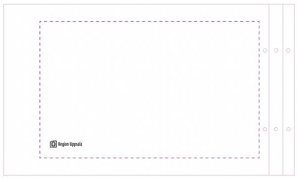 Produktbild - 54101 - Bälgpåse med hål och tryck Region Uppsala brun 250x425x50mm