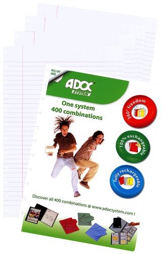 Produktbild - 42034 - Refillblock linjerat till Adoc block A5 72 blad