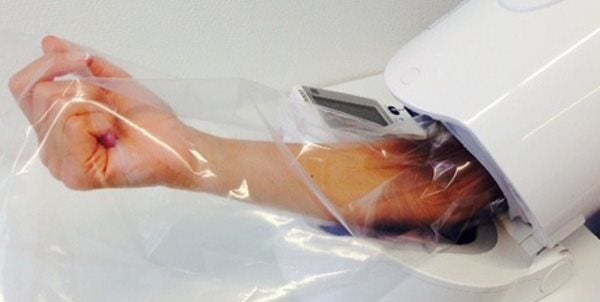 Produktbild - 58515 - Hygienskyddspåse för arm och ben till blodtrycksmanschett