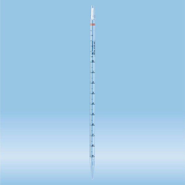 Produktbild - 65391 - Pipett plast graderad med proppmunstycke och bomullspropp 10ml
