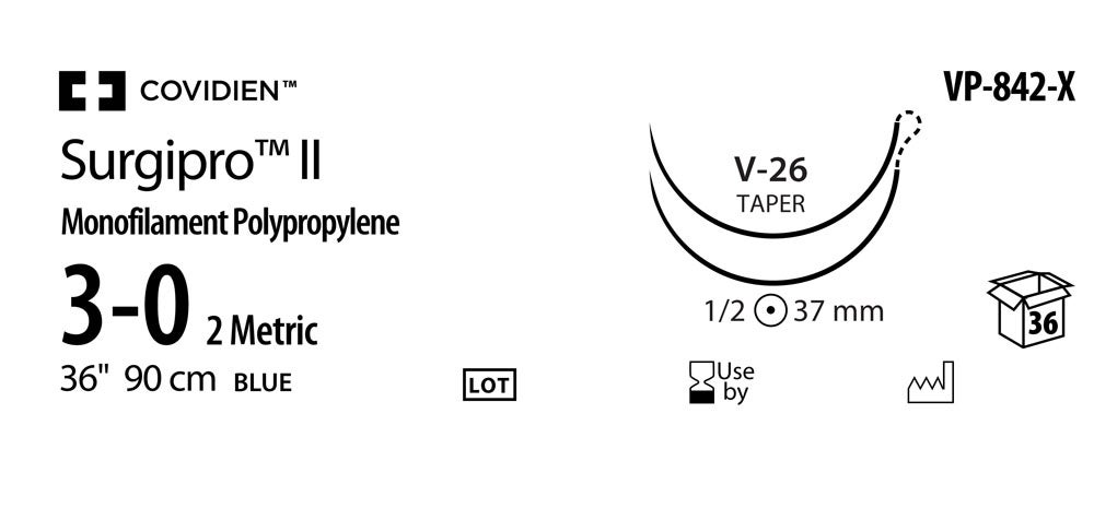 Produktbild - VF000150517 - SURGIPRO™ II 3-0 BLUE 90CM V-26 DA X36