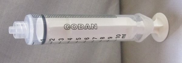 Produktbild - 85484 - Injektionsspruta dubbelgraderad luer-lock 10ml med 0,2ml gradering