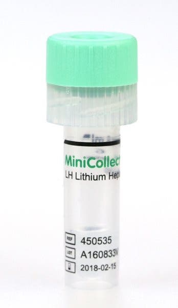 Produktbild - 56565 - Rör kapillärprov 800µl lihep m gel grön plasmaanalys