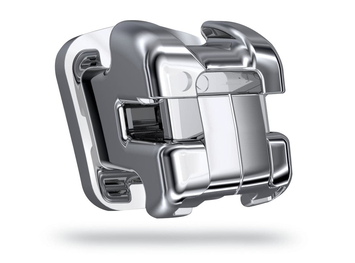 Produktbild - VF000141780 - Bracket självligerande rostfritt stål för vänster central överkäke 0.022" torque +5° angulerad +2° rotation 0° 10-pack