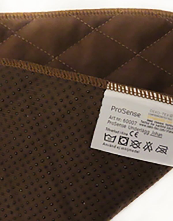 Produktbild - 64587 - Sittskydd med spärrskikt och absorberande yta brun 45x45cm yta 40x50cm