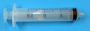 Produktbild - 40504 - Injektionsspruta enkelgraderad luer-lock med 1,0ml gradering 30ml