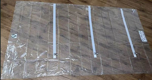 Produktbild - 65040 - SKYDD F C-BÅGE 104X188CM M HÄFTREMSOR O GUMMIBAND