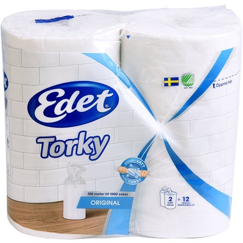 Produktbild - 59760 - Torkrulle 1-lager till hållare Torky 21cmx100m