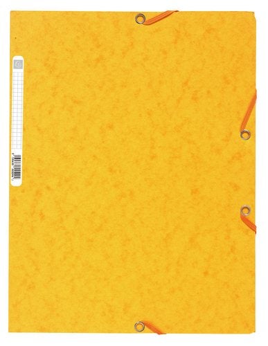 Produktbild - 40896 - Mapp med gummiband och 3-klaff gul kartong A4 20mm