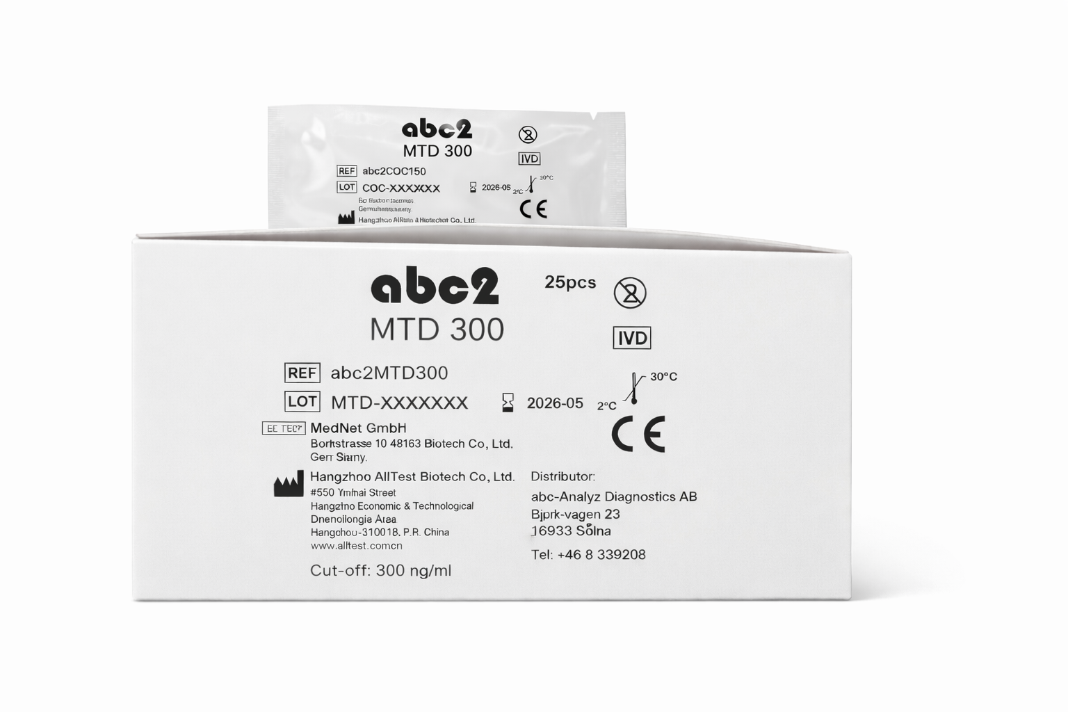 Produktbild - VF000184198 - Drogtest singelsticka för urin metadon/EDDP 25-pack