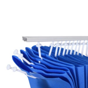 Produktbild - VF000116236 - Engångsdraperi med krokar perforerad och nätad ovandel 555x250cm