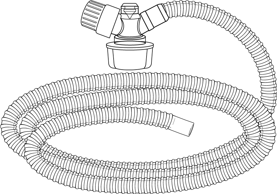 Produktbild - VF000132305 - Engångs-T-stycke slangset med inställbart PEEP och anknäbbsport för sugning eller tillförsel av surfactant