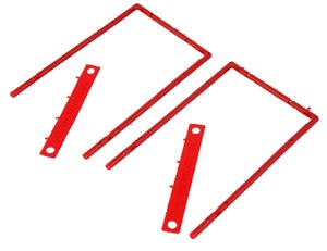 Produktbild - 74404 - Pappersbindare böjbar röd plastöverdragen metall