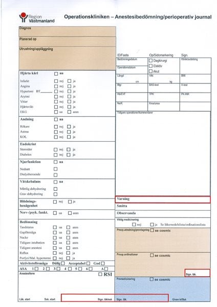 Produktbild - 55819 - Journal perioperativ Region Västmanland