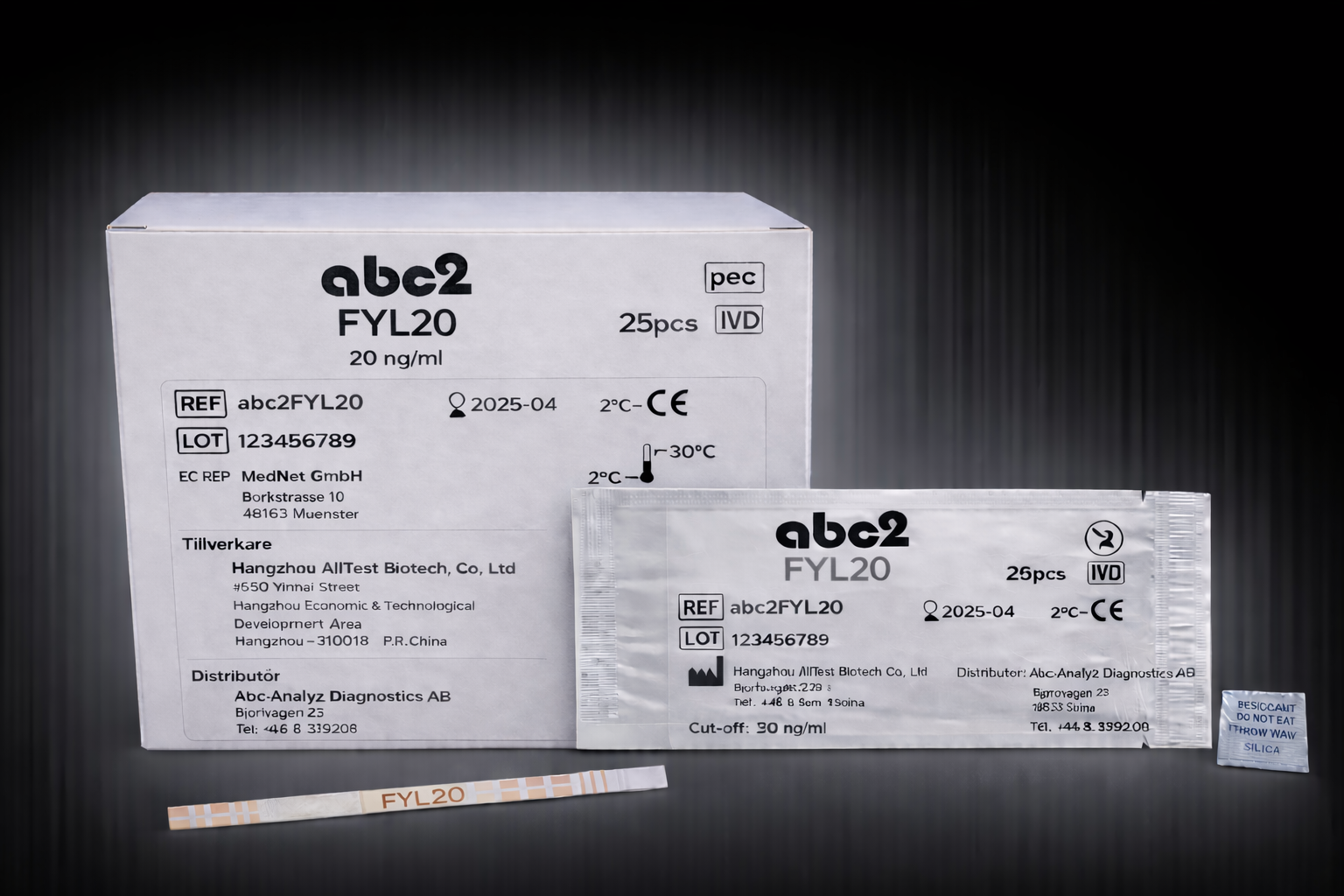 Produktbild - VF000184193 - Drogtest singelsticka för urin fentanyl 25-pack