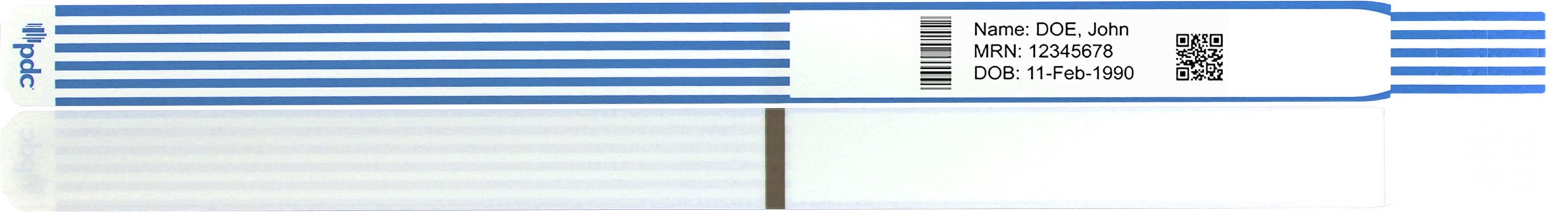 Produktbild - 66124 - ID-band barn/vuxen plast blåvit 292x19mm