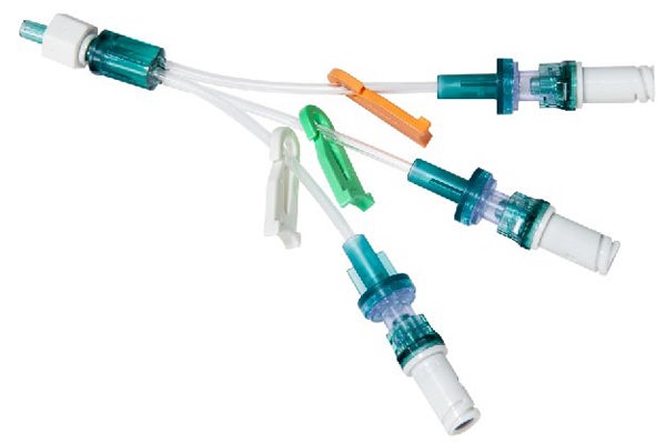 Produktbild - 62349 - Infusionsset 2-vägs med 3 injektionsmembran backventil neutralt avslut och mikroslang 10cm luer-lock