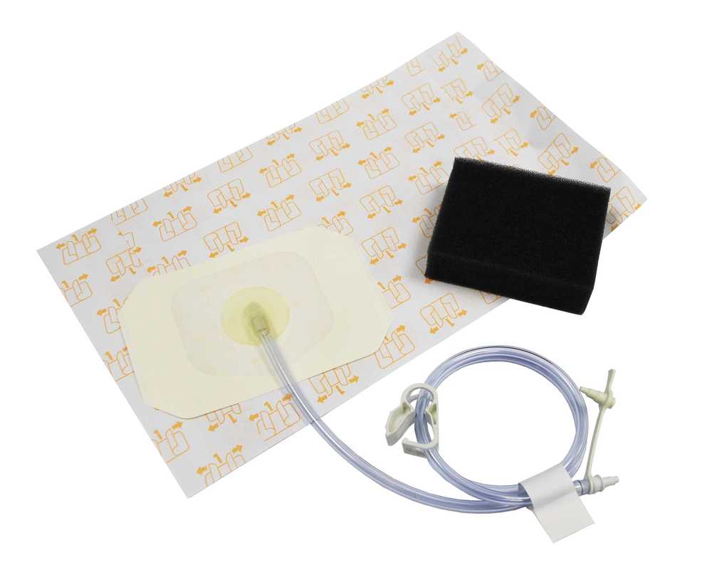 Produktbild - VF000152762 - Förbandsset för undertrycksbehandling bukförband polyuretan till Renasys 10x8x3cm strl S