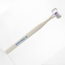 Produktbild - VF000184325 - Tandborste för rengöring av tre tandytor med vinklat borsthuvud vuxen stor vit 12