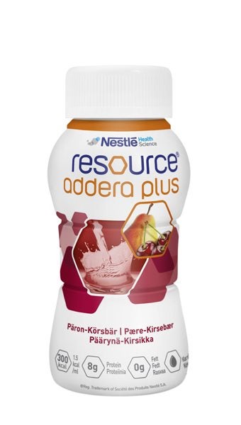 Produktbild - 57743 - Resource Add Plus kosttillägg energirik fettfri päron-körsbär 150kcal/100ml 200ml