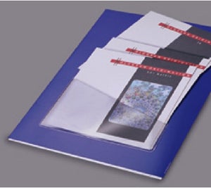 Produktbild - 84219 - Plastficka självhäftande halvt snedskuren transparent 217x130mm