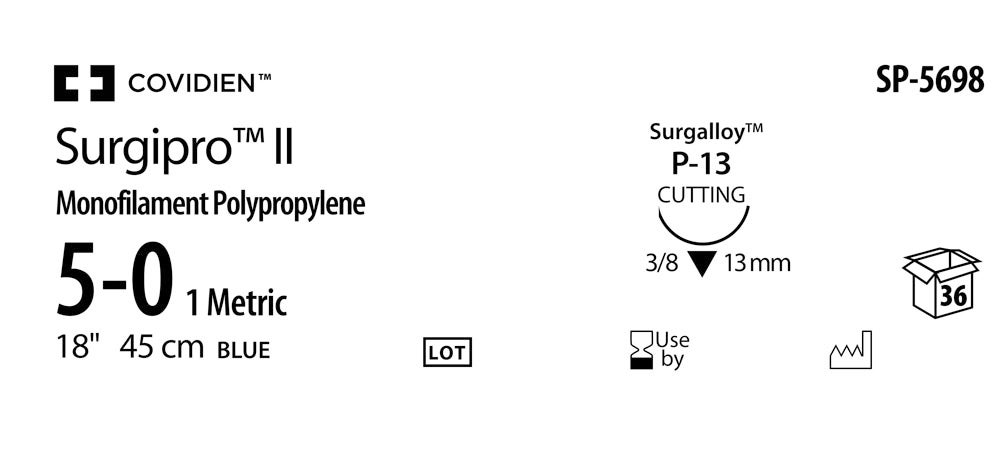 Produktbild - VF000150488 - SURGIPRO™ II 5-0 BLUE 45CM P-13 X36