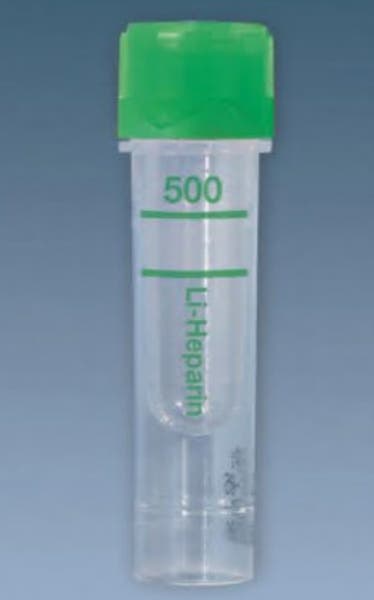 Produktbild - 61117 - Provrör för kapillärprov för plasma/helblodsanalys med litiumheparim grön 500µL