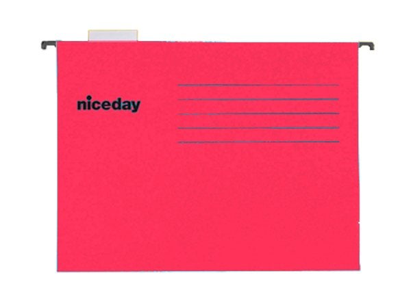 Produktbild - 41195 - Hängmapp med rubrikhållare och instick röd A4