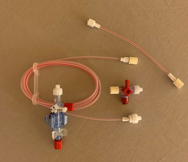 Produktbild - 59455 - Tryckmätningsset 1-linje kompletteringsset utan aggregat röd 150cm