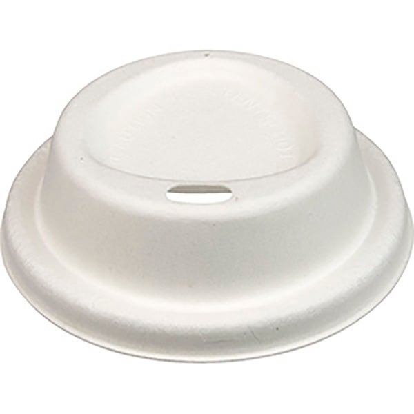 Produktbild - 64191 - Lock med hål bagasse till pappersmugg take away-modell 23,7cl