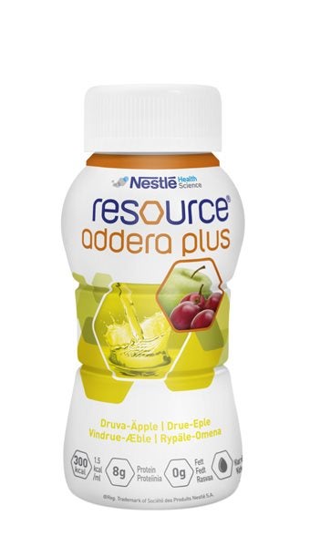 Produktbild - 57740 - Resource Add Plus kosttillägg energirik fettfri druva-äpple 150kcal/100ml 200ml