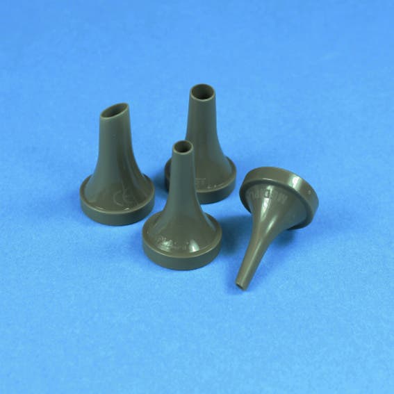 Produktbild - 66074 - Örontratt plast med ovalt hål för Sieglerglas grå 6mm