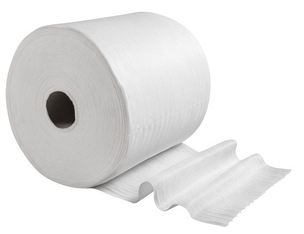 Produktbild - 59906 - Torkrulle 1-lager perforerad med hylsa nonwoven 30cmx190m 500st/rulle