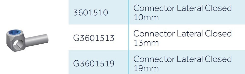 Produktbild - VF000173868 - CONNECTOR G3601519 LATERAL CLOSED 19MM