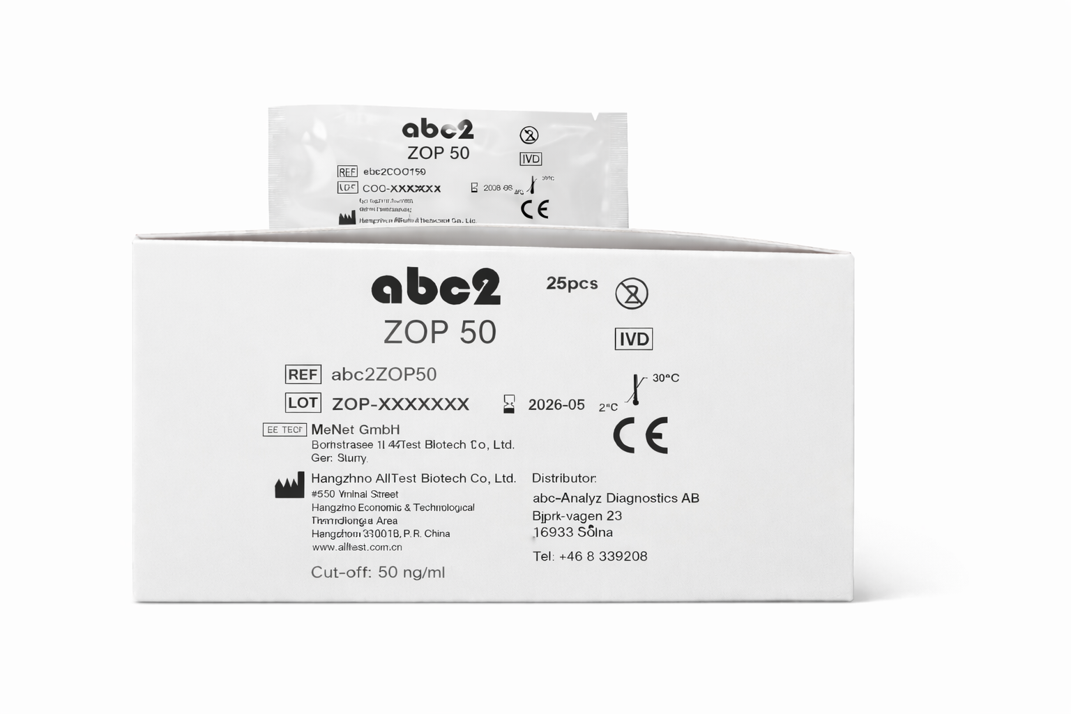 Produktbild - VF000184204 - Drogtest singelsticka för urin zopiklon 25-pack