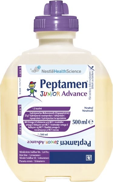 Produktbild - 54774 - Peptamen Junior Advance sondnäring för barn 150kcal/100ml 500ml