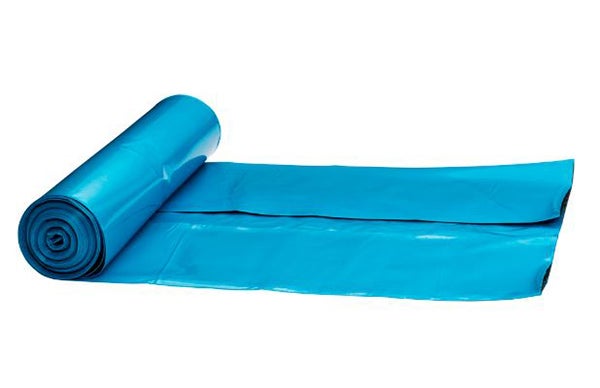 Produktbild - 57990 - Sopsäck plast förnybar blå 70L 700x900x0,04mm 25st/rulle