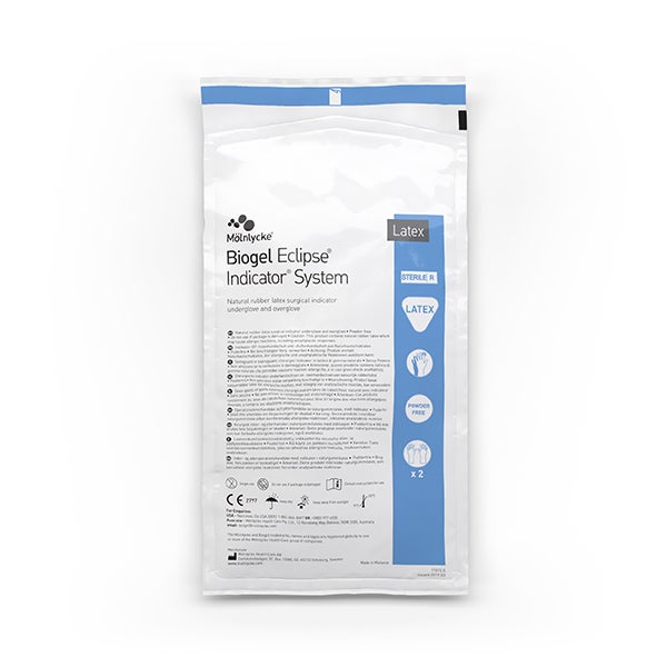 Produktbild - 64827 - Operationshandskar dubbelhandske latex grön/vit strl 7,5