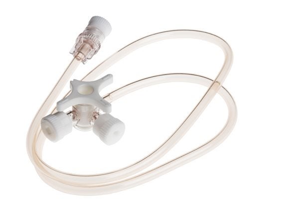 Produktbild - 57364 - Infusionskran 3-vägs med makroslang 50cm och roterande luer-lock