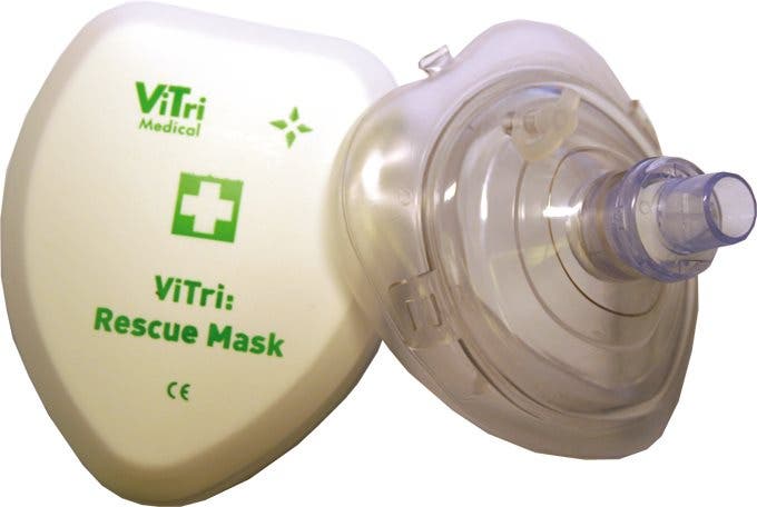 Produktbild - VF7000136 - Pocketmask komplett enpatientbruk med syrgasanslutning för vuxen/barn