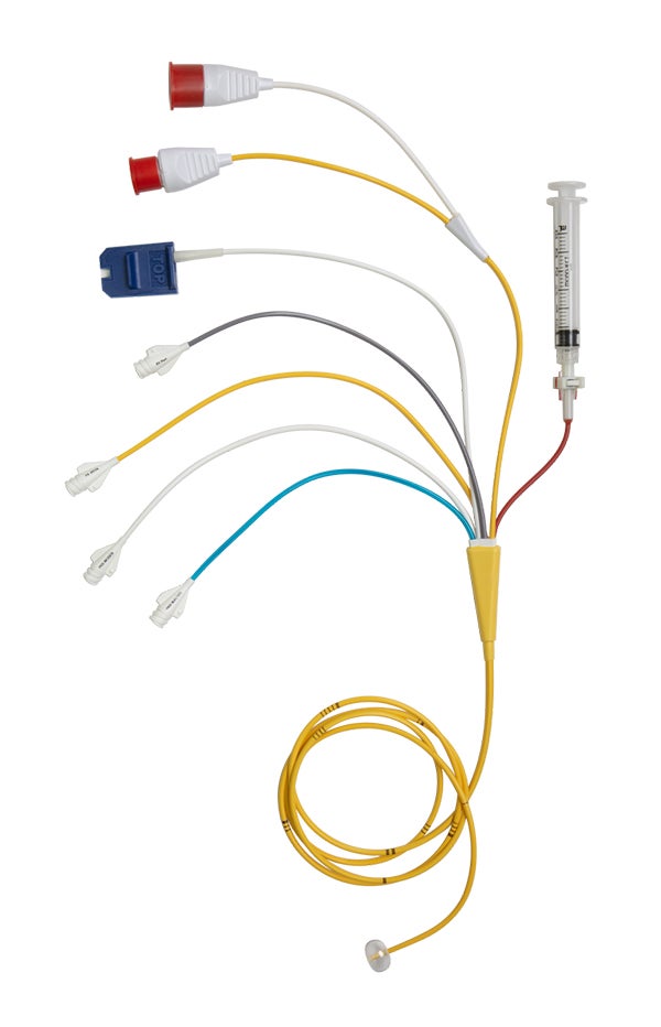 Produktbild - 62854 - PA-kateterset 6-lumen för kontinuerlig mätning av CO/SVO2/CEDV 110cm