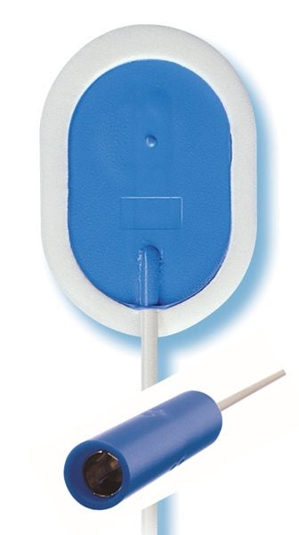 Produktbild - 82678 - EKG-elektrod för diagnostik och vilo-EKG barn foam med våt gel med slang och banankontakt 10cm