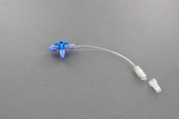 Produktbild - 51672 - Infusionskran 3-vägs med mikroslang 15cm och 2 injektionsmembran