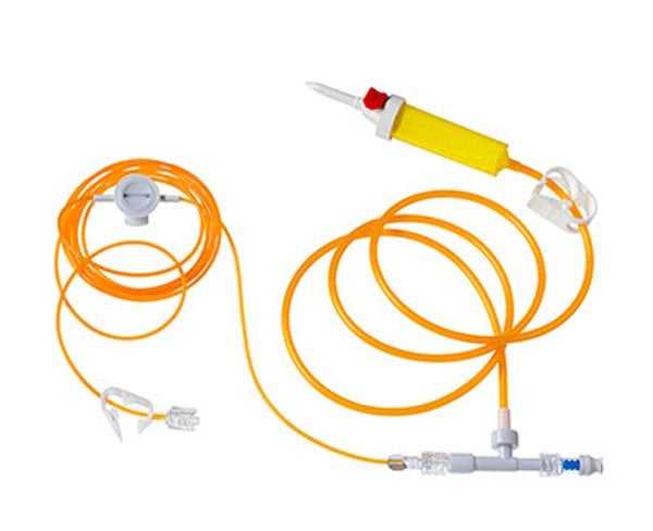 Produktbild - 59405 - Transfusionsaggregat neonatal med luftning slutet system och TPN och lipider till Alaris CC/P7000 120/200cm