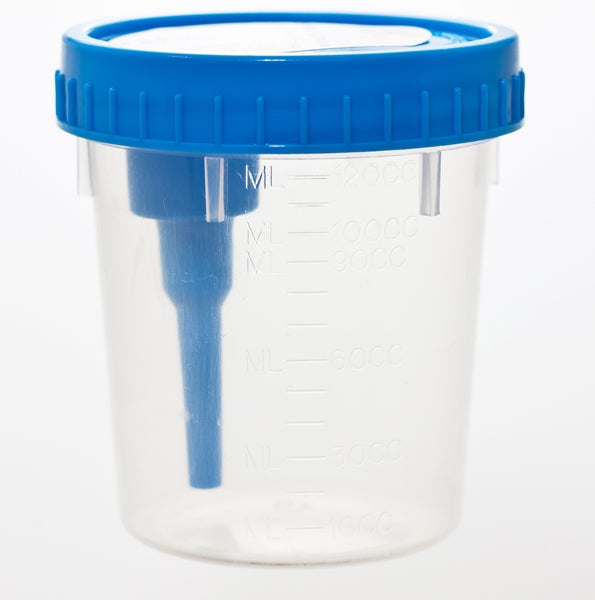 Produktbild - 61124 - Urinprovtagningsburk med lock för vakuumrör 120ml