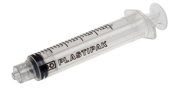 Produktbild - 46770 - Injektionsspruta enkelgraderad luer-lock med 0,2ml gradering 5ml