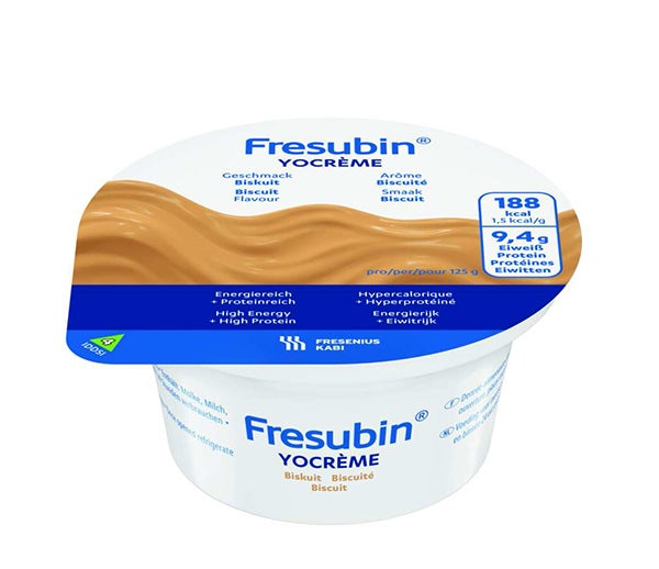 Produktbild - 51456 - Fresubin YoCreme kosttillägg protein kräm digestive kex 150kcal/100g 125g