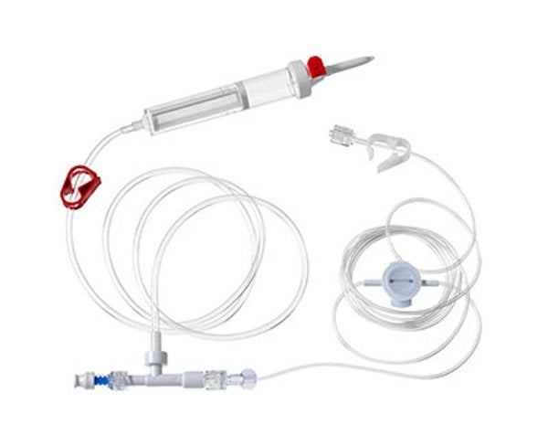 Produktbild - 46038 - Transfusionsaggregat neonatal med luftning hjälpaggregat och injektionsmembran till Alaris CC/P7000 120/200cm